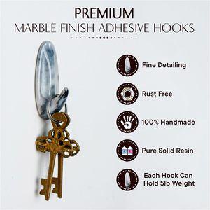 Ganchos Adhesivos de Resina Gris para Pared, Resistentes al Agua, Autoadhesivos, Modernos, Organizadores para el Hogar, Venta al Por Mayor - Product Image 2