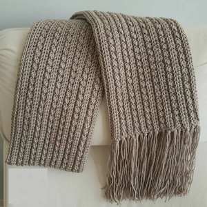 Bufanda de punto unisex para esquí - Cuello térmico grueso acanalado - Bufandas de ganchillo cálidas con logo personalizado al por mayor - Product Image 3