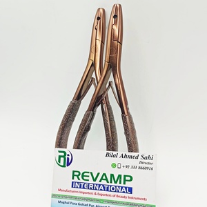 Professional Rose Gold Single Hole Hair <b>Extension</b> Pliers for Micro Ring / Nano <b>Bead</b> <b>Extensions</b> Stainless Steel OEM Rubber Grip - Product Image 4