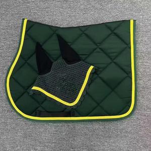 BRAND ZONE1995 Tapis de selle classique personnalisé en coton satiné avec doublure en maille, durable et confortable pour l'équitation et le saut d'obstacles - Product Image 2