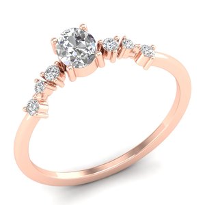 Bagues en or massif 14 carats de qualité supérieure REYES avec diamant de laboratoire HPHT CVD de 0,46 carat, bijoux exquis pour un cadeau d'anniversaire pour elle - Product Image 2