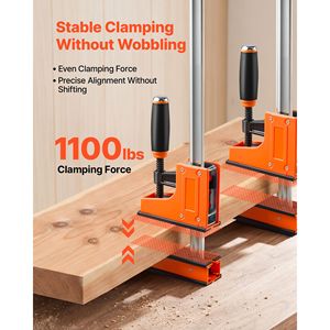Lot de 4 pinces en F de 24 et 31 pouces pour le travail du bois, capacité de charge de 1100 lb, pince/écarteur à 2 modes avec patins en caoutchouc souple - Product Image 4