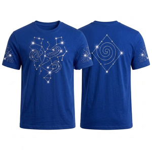 Camisetas de Algodón 100% con Cuello Redondo y Pedrería de Secado Rápido, Diseño Nuevo 2026, para Hombre, Moda Urbana - Product Image 3
