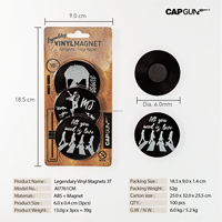 Pegatina de vinilo Retro Para discos de CD, imán de nevera de recuerdo personalizado, novedad, barato, 3 uds.