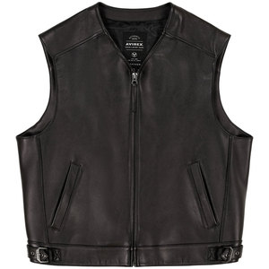 Avirex Rider Leather Vest - Product Image 1