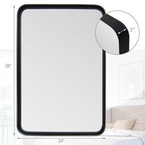 Specchio da Bagno Rettangolare a Parete con Cornice in Acciaio Solido, Luce LED con Sensore Touch e Opzione Ingrandimento - Product Image 6