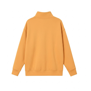 Sweat-shirt à col zippé pour femme, en molleton, style streetwear décontracté, épaules tombantes, respirant, écologique, avec motifs - Product Image 2