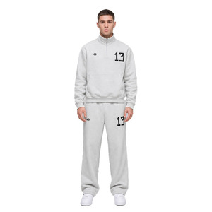 Conjuntos de Sudadera y Pantalones de Chándal de Dos Piezas con Cremallera de Cuarto, Estampado Personalizado, Hombro Caído, Algodón, Lujo, Estilo Urbano, Venta al por Mayor para Hombre - Product Image 1