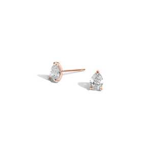 2 Carat Pear Diamond <b>Stud</b> <b>Earrings</b> Wholesale 14k Solid Gold Lab Grown Claw Prong V Bottom Minimalist Solitaire Dainty <b>Stud</b> Pairs - Product Image 5