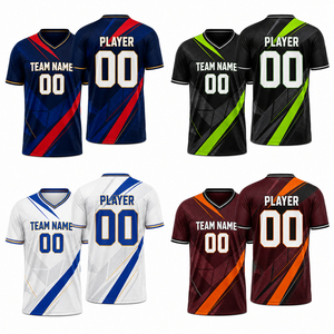 Maillot de football professionnel personnalisé à séchage rapide 100% polyester, sublimé, avec logo, nom et numéro de l'équipe - Product Image 2