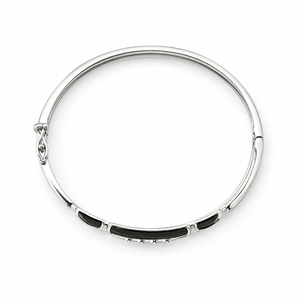 925 Sterling <b>Silver</b> Cubic Zirconia Bracelet High Polish Modern <b>Mens</b> Unisex ID Bar Link Chain <b>for</b> Wedding Party Daily Wear Gift - Product Image 3