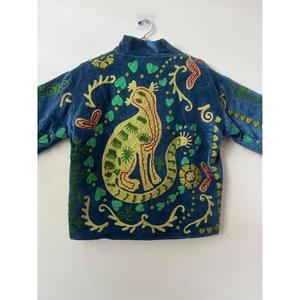 Veste réversible en velours brodé Suzani en coton tricoté à la main, style bohème indien, cadeau pour femme - Product Image 3