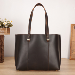 Bolso Tote de Cuero Genuino para Mujer, Cierre de Cremallera, Correa de Hombro Ajustable, Asas Suaves, Bolsillo Interior, para Gimnasio y Uso al Aire Libre - Product Image 3