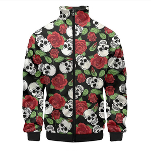Blouson Bomber Moto Homme Uni Col Montant Fermeture Éclair Polyester/Nylon Coupe-Vent Hiver Coupe Droite - Product Image 5