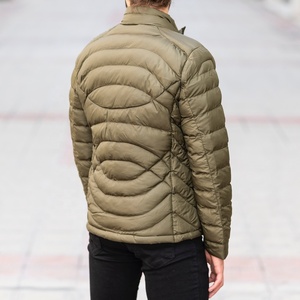 Veste d'hiver pour homme avec logo OEM, 100% polyester, matériau bulle respirant, imperméable, écologique, matelassé, col montant, couleur unie - Product Image 2