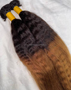 Extensiones de cabello Remy rizado indio virgen 100%, onda suelta, cutícula sin procesar alineada, al por mayor precio de fábrica, humano - Product Image 4