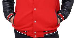 Blouson universitaire en toile personnalisé avec logo pour homme, en laine douce, col montant côtelé, fermeture éclair, respirant, coupe ajustée, avec doublure en fourrure de mouton - Product Image 4