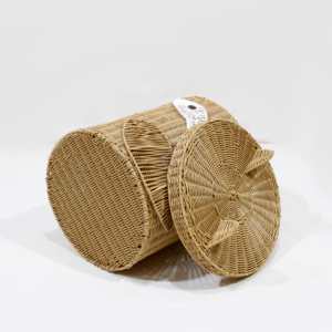 Cute Fox Seagrass Rope Eco-Friendly Multifunction Laundry Hamper <b>Toy</b> <b>Storage</b> <b>Basket</b> with Lid - Product Image 2