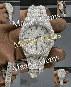 Reloj de Pulsera Mecánico Automático Deportivo y de Negocios, con Incrustaciones de Diamantes de Imitación VVS, Color D, de Acero Inoxidable, con Logotipo Personalizado, Estilo Hip-Hop - Product Image 4