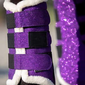 Wholesale Custom Durable All-Purpose Horse English Cotton Saddle Pad with Matching Bell <b>Boot</b> Tendon <b>Boot</b> & Fly Veils Set - Product Image 6