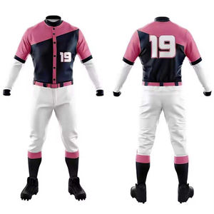 Uniformes de Béisbol Personalizados para Adultos, Conjuntos de Ropa Deportiva de Softbol al por Mayor, Conjuntos de Uniformes de Béisbol Transpirables con Estampado para Hombre - Product Image 6