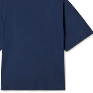 Camiseta de Manga Corta para Hombre, Talla Grande, Color Azul Marino Sólido, Cuello Redondo, Algodón/Poliéster, Estilo Casual, Tejido de Punto Jersey, Corte Regular, Transpirable - Product Image 5