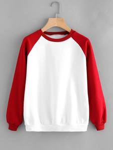 Men's <b>Raglan</b> Sleeve Crew Neck Sweatshirt Color Block Pullover Knitted Hoodie Casual Autumn Wear - Product Image 3