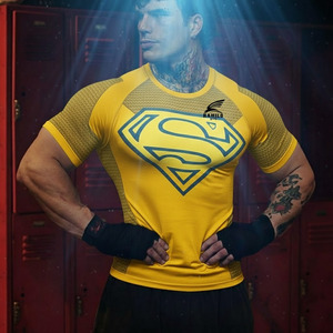 เสื้อคอมเพรสชั่นแขนยาวผู้ชายคุณภาพสูง น้ำหนักเบา แห้งเร็ว ผลิตจากผ้าถัก ดีไซน์เรียบง่าย พร้อมลายพิมพ์ - Product Image 3