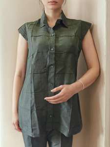 Elegante conjunto de dos piezas en poliéster color borgoña, ropa casual semi formal para mujer, disponible en tallas M, L, XL, XXL, venta al por mayor, estilo indio-pakistaní. - Product Image 3