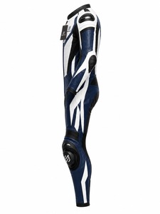Traje de Motociclismo de Cuero de Manga Larga para Hombre NASWEAR, Azul, Blanco y Negro, Transpirable, Diseño con Bloques de Color, para Motocicleta - Product Image 6