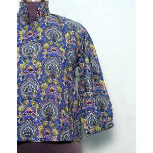 Blusa Informal Vintage con Estampado Floral Dulce, de Algodón, Manga Corta Abullonada, Cuello Redondo, Cierre de Botones, Ecológica, para Verano - Product Image 2