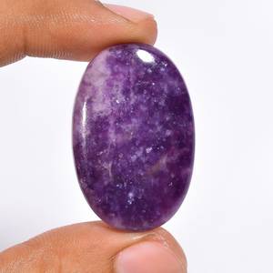 Qualité supérieure de qualité supérieure 100% naturel violet lépidolite forme ovale Cabochon pierre précieuse en vrac pour la fabrication de bijoux au prix de gros - Product Image 3