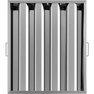 Pack de 6 filtres commerciaux pour hotte aspirante, 19,5 L x 24,5 H pouces, en acier inoxydable 430 avec 4 rainures, filtre à graisse pour hotte aspirante - Product Image 5