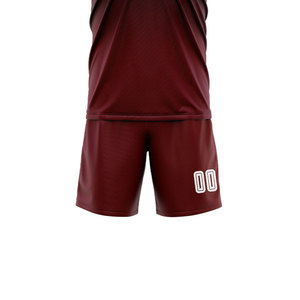 เสื้อฟุตบอลแบบกำหนดเองสำหรับผู้ชาย สีแดงดำ พิมพ์ลายแบบซับลิเมชั่น ระบายเหงื่อได้ดี ทรงปกติ ชุดฟุตบอลสำหรับผู้ใหญ่ - Product Image 4