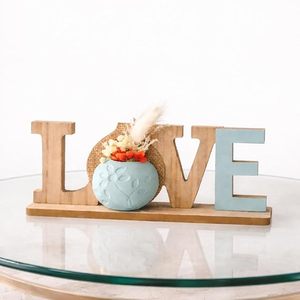 Bamboo Family Letter Table <b>Baptism</b> <b>Decor</b> Freestanding Contemporary Design Stocked Self-adhesive Home Office Shelf Display - Product Image 2