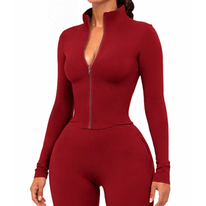 Ensemble de sport 2 pièces sans couture pour femme : soutien-gorge de sport à manches longues et pantalon taille haute – Tenue de gym et yoga pour femme - Product Image 3