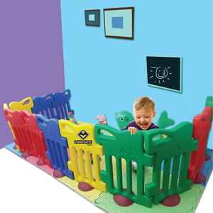 2026 Kids Play <b>Plastic</b> Safety <b>Fence</b> Color for children Indoor Play Area Rectangle Shape Standing Type - Product Image 1
