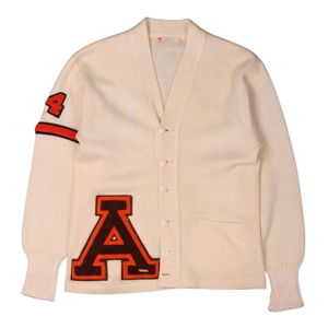 Women's V-Neck Full Sleeve Knitted Sororities Sweater Cardigan Embroidered Vintage <b>Preppy</b> Style Double Breasted 100% Cotton - Product Image 1