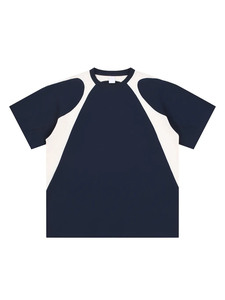 **Product Name:** Navy <b>White</b> Color Block Raglan T Shirt **Alternative Names:** Classic Raglan Sleeve <b>Tee</b> Two Tone Casual - Product Image 2