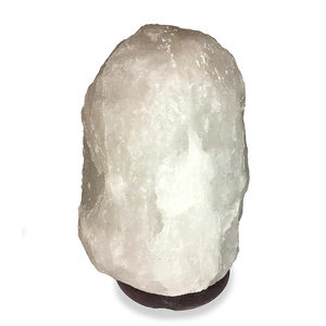Lampe en sel de roche de l'Himalaya blanc, lumière naturelle de cristal pour la décoration de la maison, relaxation, thérapie, méditation, éclairage de pièce, article cadeau - Product Image 6