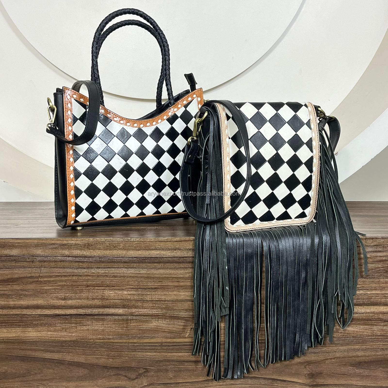 White & Black Checkered