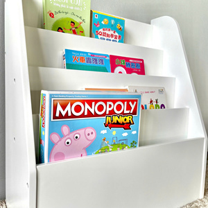Montessori Furniture White <b>Wood</b> Assembly Required Bookcase Kids' Nursery Storage Organizer and Book <b>Rack</b> - Product Image 3
