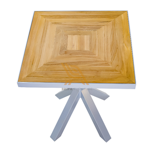 Modern Design <b>Square</b> <b>Table</b> with Teak Wood Frame and Sturdy Material for Home Decoration and Garden <b>Table</b> - Product Image 4