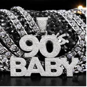 เครื่องประดับฮิปฮอปผู้ชาย จี้ตัวอักษรหรือตัวเลขแบบกำหนดเอง ประดับเพชรโมอิสซาไนต์ เงินแท้ 925 ชุบโรเดียม ของขวัญสำหรับโอกาสพิเศษ - Product Image 6