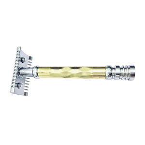 มีดโกนปลอดภัยสำหรับโกนหนวดสีทองและสีเงินใบมีดความแม่นยำคู่เลือกได้สำหรับช่างตัดผมที่ดีที่สุด - Product Image 4