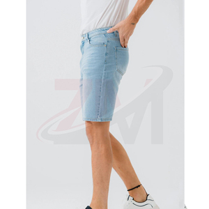 Custom Mens Denim Shorts Premium Cotton Stretch Casual Jean Shorts Distressed Summer Wear OEM Manufacturer 100% Cotton - Product Image 4