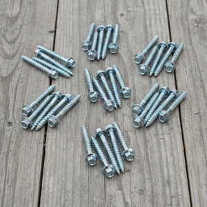 High Strength Class 4 Metric/Inch Carbon Steel Sharp Point External Hex Head Coarse Wood Thread HRC22-32 Zinc Plated PDC Screw - Product Image 1