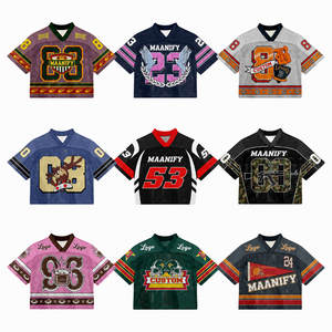 เสื้อเบสบอลทรงบ็อกซี่ขนาดใหญ่พิเศษ สไตล์ฮิปฮอป สตรีทแวร์ ความยาวปกติ เสื้อกีฬา ผ้าฝ้าย 100% คอกลม แขนสั้น รับผลิตแบบ OEM - Product Image 4