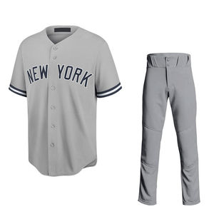 Uniformes de Béisbol Personalizados, Deportivos, Transpirables, de Manga Corta, 100% Poliéster, de la Mejor Calidad, con Diseño de Logotipo Impreso Personalizado - Product Image 1