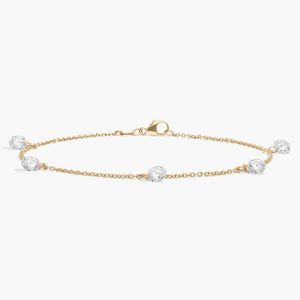 Pierced Diamond Station <b>Bracelet</b> with 1.25 CTW Round Cut Lab-Grown Diamonds in White Gold - Product Image 6